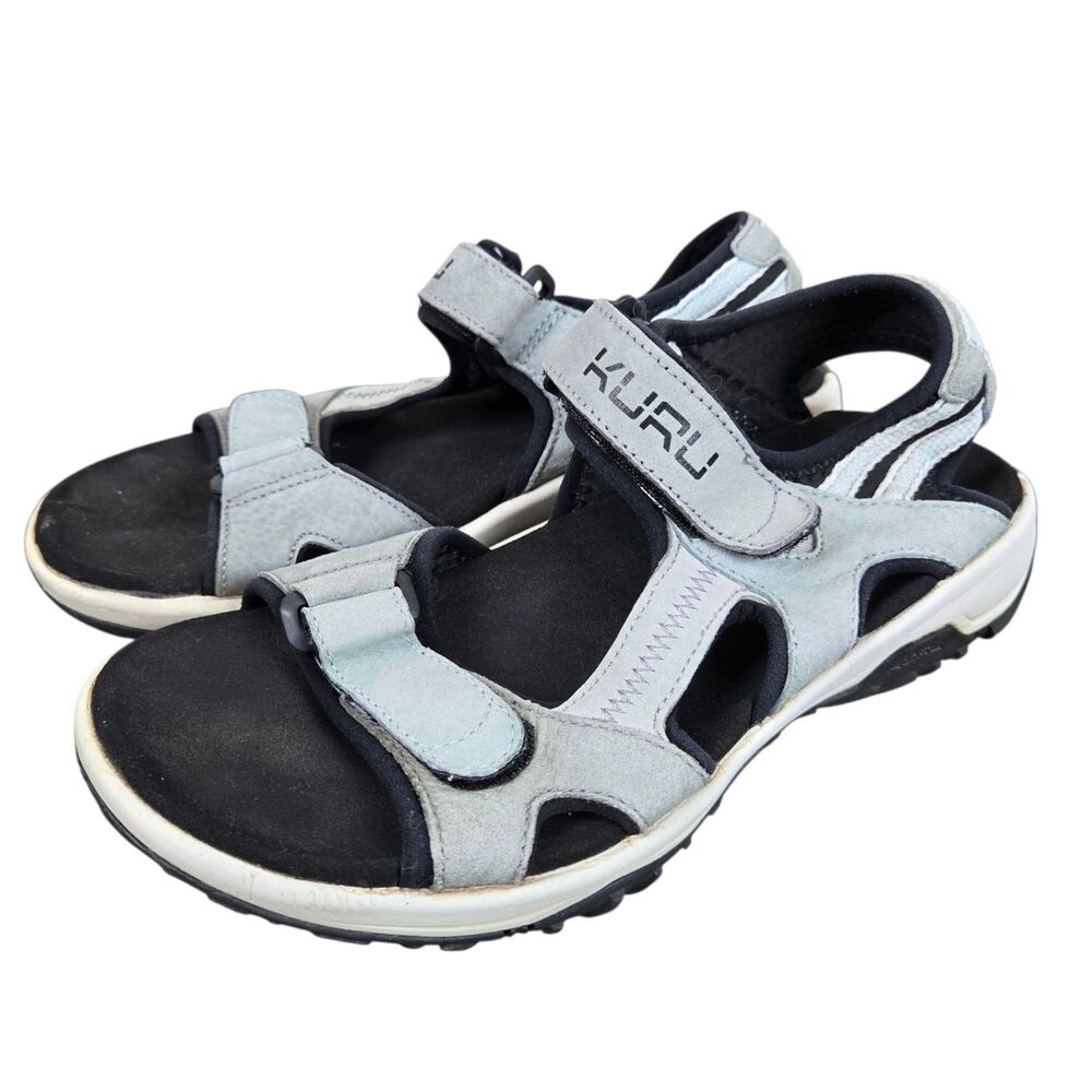 Kuru Tread Sandals Sz 8 Suede Leather Light Blue Outdoor Sport Strappy Hiking
